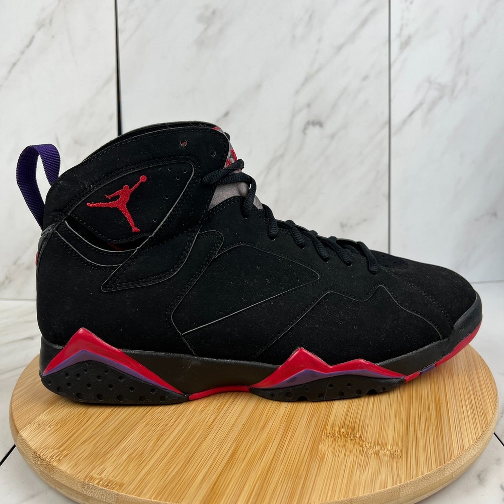 2012 Nike Air Jordan 7 Retro Raptor Mens Size 12.5 Black Sneakers 304775-018